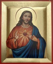 Icône religieuse cadeau de communion, le christ de Saint Damien